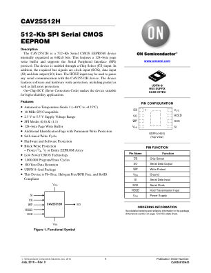 CAV25512H datasheet cover page