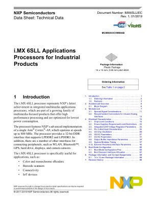 IMX6SLLIEC 数据手册首页