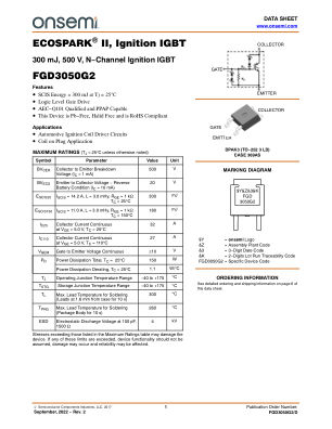 FGD3050G2 datasheet cover page