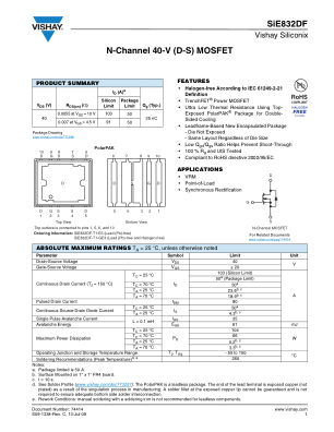SIE832DF datasheet cover page
