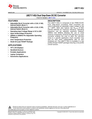 LM2717-ADJ datasheet cover page