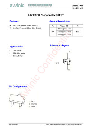 AW403044 datasheet cover page