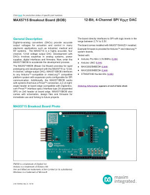 MAX5715BOB datasheet cover page