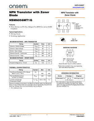 NSM6056M datasheet cover page
