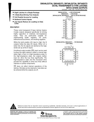 SN74AS373 数据手册首页