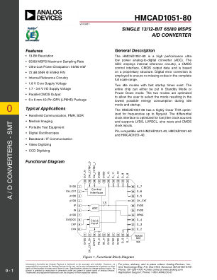 HMCAD1051-80 datasheet cover page