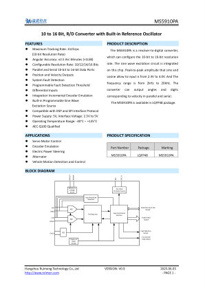 MS5910PA datasheet cover page