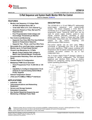 UCD90124 datasheet cover page