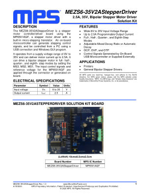 MEZS6-35V2ASTEPPERDRIVER 数据手册首页