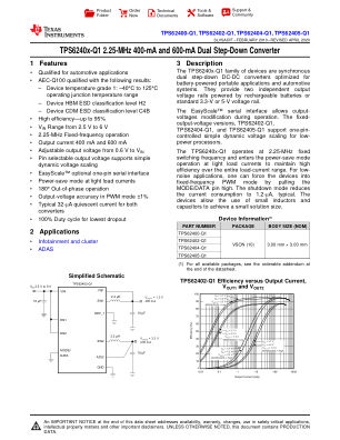 TPS62405-Q1 datasheet cover page