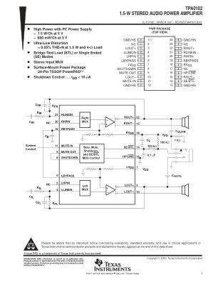 TPA0102 数据手册首页