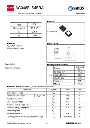 AG048FLS4FRA 数据手册首页
