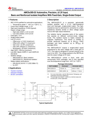 AMC0330S-Q1 datasheet cover page