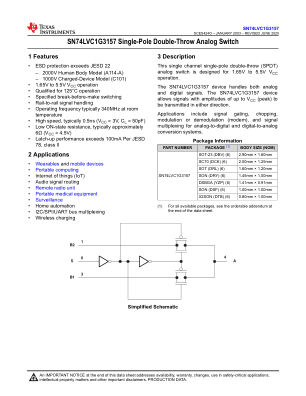 SN74LVC1G3157 datasheet cover page