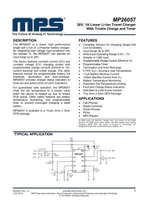 MP26057 datasheet cover page