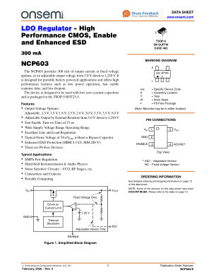 NCP603 datasheet cover page
