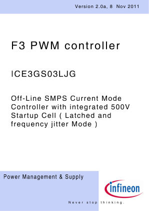 ICE3GS03LJG 数据手册首页