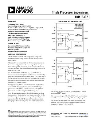 ADM13307 数据手册首页