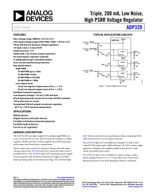 ADP320 数据手册首页