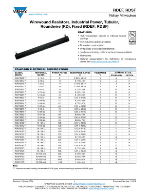 RDEFRDSF datasheet cover page