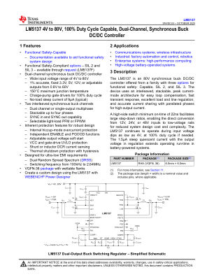 LM5137 datasheet cover page