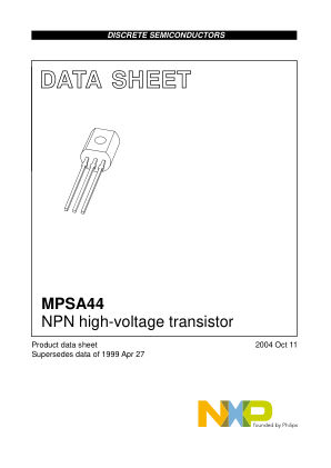 MPSA44 数据手册首页
