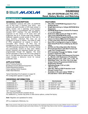 DS28DG02 datasheet cover page