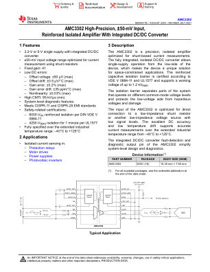 AMC3302 datasheet cover page