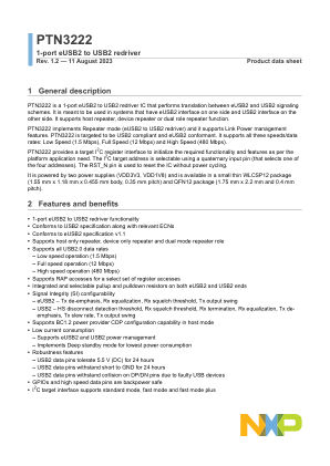 PTN3222 datasheet cover page