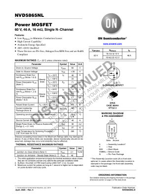 NVD5865NL datasheet cover page