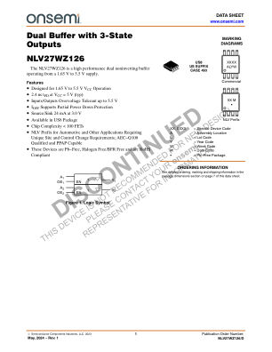 NLV27WZ126 数据手册首页