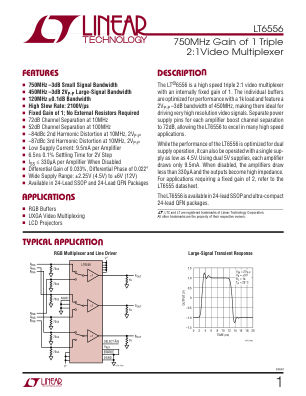 LT6556 datasheet cover page