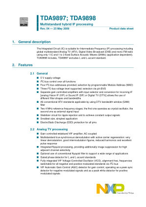 TDA9897 datasheet cover page
