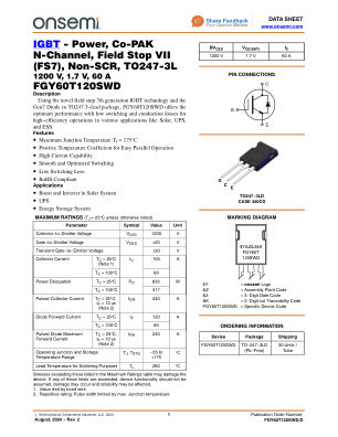 FGY60T120SWD 数据手册首页