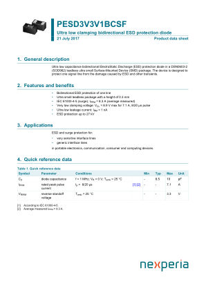 PESD3V3V1BCSFYL datasheet cover page