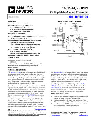 AD9119 datasheet cover page