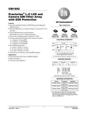 CM1692 datasheet cover page