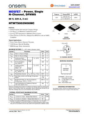 NTMTS002N08MC datasheet cover page
