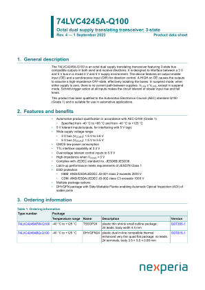 74LVC4245APW-Q100J datasheet cover page