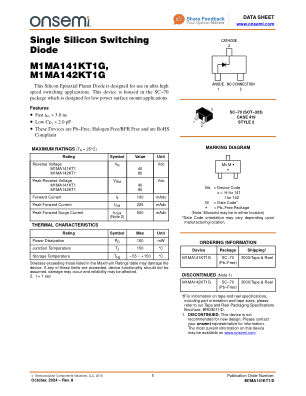 M1MA141KT1 数据手册首页