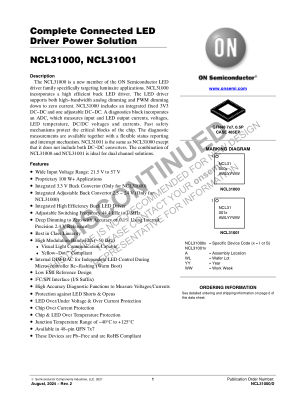 NCL31000 datasheet cover page