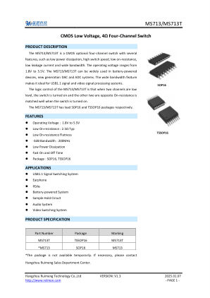 MS713 datasheet cover page