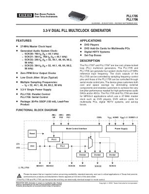 PLL1706 datasheet cover page