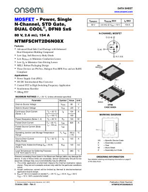 NTMFSCHT2D6N08X datasheet cover page