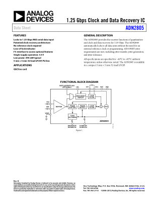 ADN2805 datasheet cover page