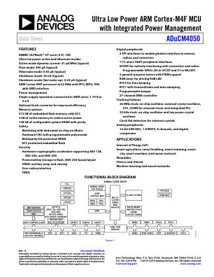 ADUCM4050 数据手册首页