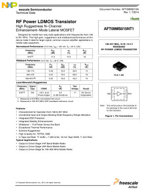 AFT09MS015N 数据手册首页