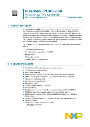 PCA9665 datasheet cover page