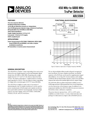 ADL5504 数据手册首页