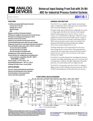AD4110-1 数据手册首页
